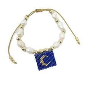 Islamic Handmade Miyuki Water Pearl Bracelets Blue